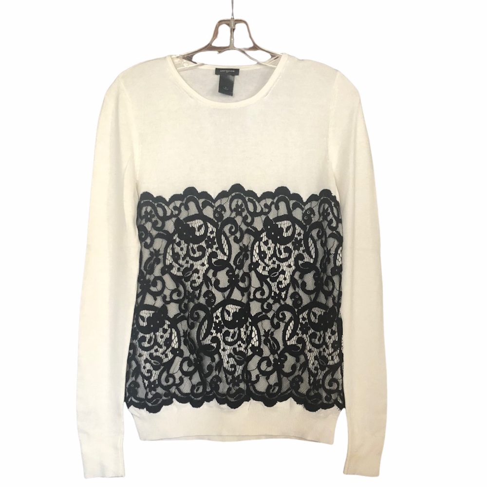 Ann Taylor Lace Sweater Top